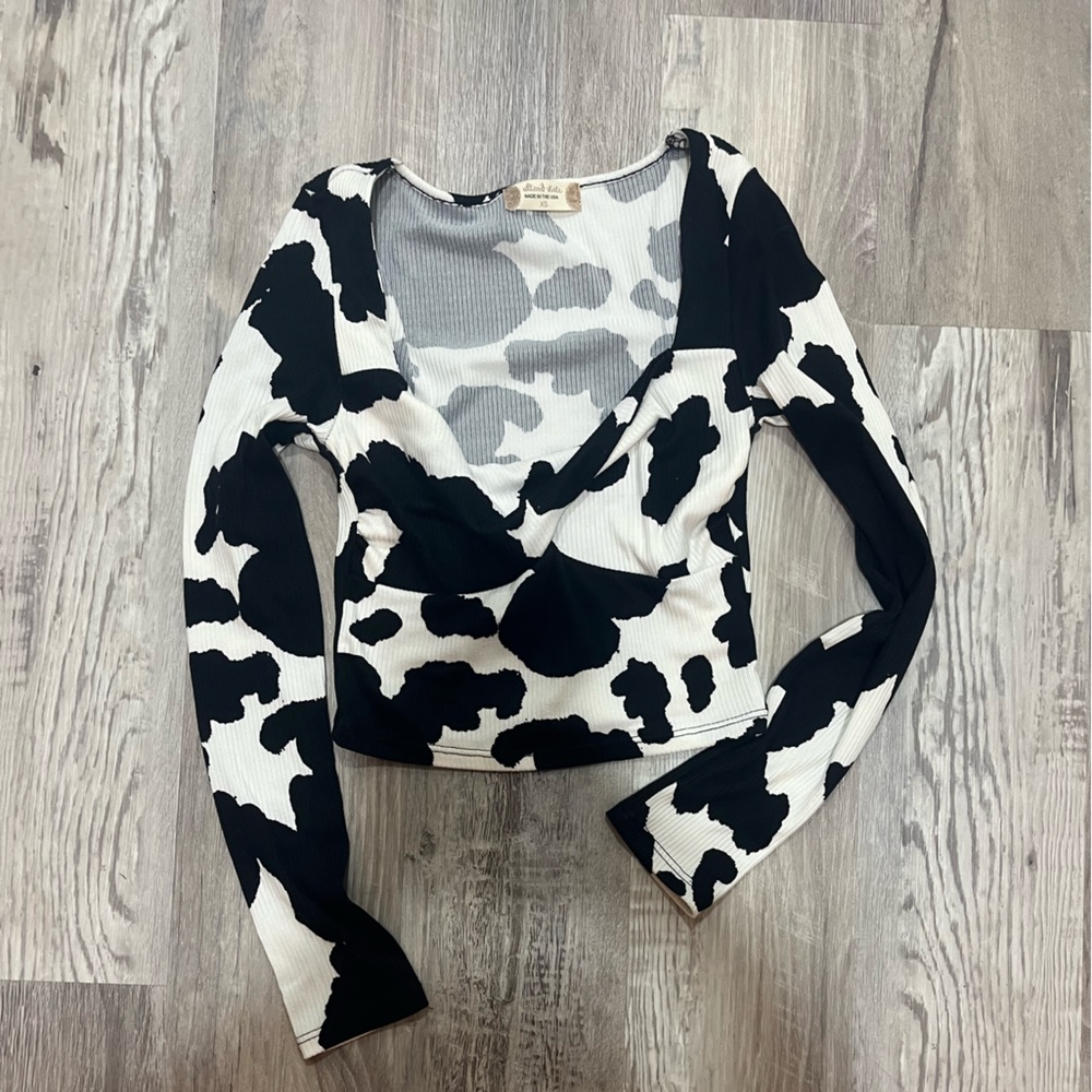 Cow print long sleeve